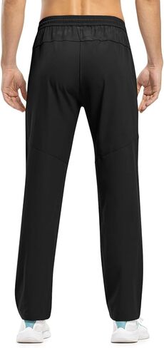 TBMPOY Men's Lightweight Hiking Travel Pants Breathable Athletic Fishing Active Joggers Zipper Pockets in Saudi Arabia
