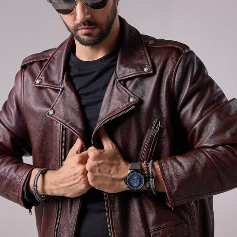 ساعة جمجمة للرجال مع طقم سوار قابل للتكديس، وسوار من السيليكون in Kuwait