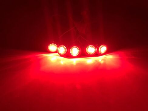 10Pcs Smoked Amber 3Led 12V 3/4'' LED Marker Clearance Lights Chicken Round Trailer Side Marker Signal Lamp Bullet Lights for Camper Trailer Truck ATV UTV RV Van Pickup 12V in Saudi Arabia