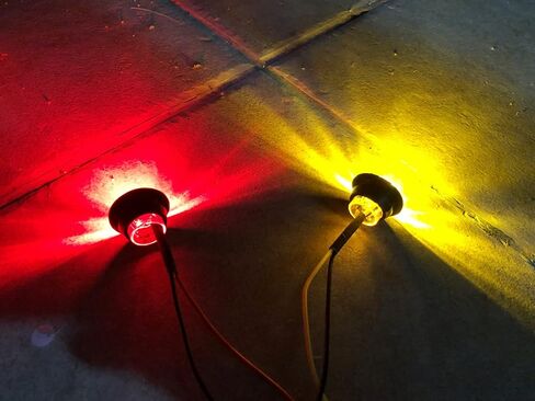 10Pcs Smoked Amber 3Led 12V 3/4'' LED Marker Clearance Lights Chicken Round Trailer Side Marker Signal Lamp Bullet Lights for Camper Trailer Truck ATV UTV RV Van Pickup 12V in Saudi Arabia