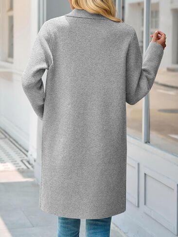 Saodimallsu Womens Long Cardigan Sweaters Open Front Knit Dressy Casual Chunky Lapel Coatigan Fall Sweater Blazer Coats in Kuwait