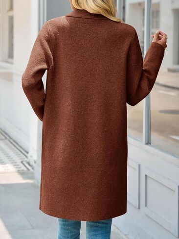 Saodimallsu Womens Long Cardigan Sweaters Open Front Knit Dressy Casual Chunky Lapel Coatigan Fall Sweater Blazer Coats in Kuwait