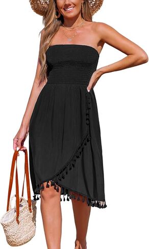 CUPSHE WOMENTINGS SWITSUT TUBE COVERUP SMOCKED BASK UP GRAY in Saudi Arabia