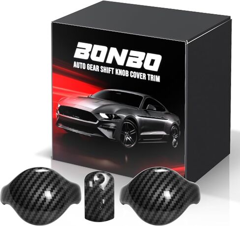 Bonbo for Mustang Auto Gear Shift Knob Cover Trim Interior Trim Accessories Compatible with Ford Mustang 2015-2024, Red in Kuwait
