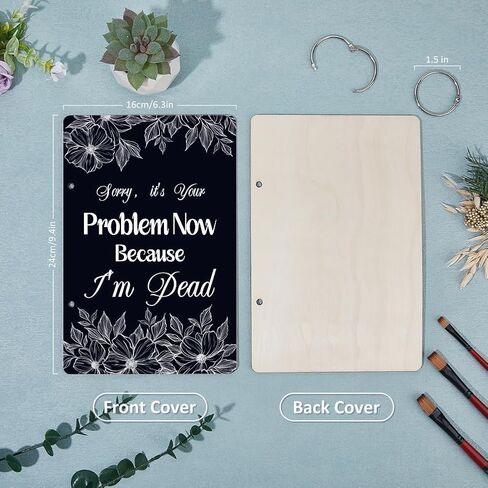 SUPERDANT Teal Gold Marble Greeting Card Organizer Planning Book Binder Card Keeper Birthday Cards Holder Wooden Keeper Binder Photo Album 2-Rings Cover Keepsake for Birthday Wedding Holiday Gifts in Kuwait