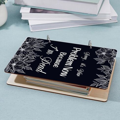 SUPERDANT Teal Gold Marble Greeting Card Organizer Planning Book Binder Card Keeper Birthday Cards Holder Wooden Keeper Binder Photo Album 2-Rings Cover Keepsake for Birthday Wedding Holiday Gifts in Kuwait