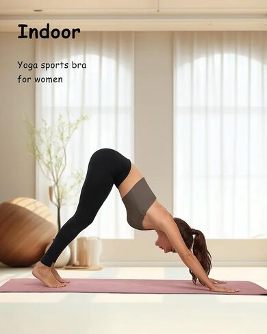 حمالة صدر رياضية هالتر طويلة مفتوحة الظهر للتمرين، قمصان علوية مضلعة مع حمالة صدر مدمجة للصالة الرياضية واليوجا in Kuwait