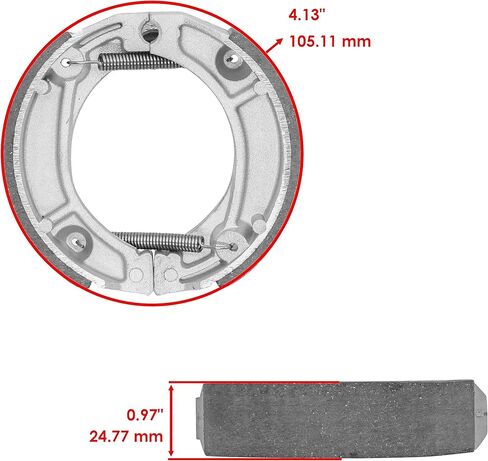 Caltric Rear Brake Shoes Compatible with Honda CRF150F CRF230F 2003-2017 06430-GCE-900 06430-GBJ-J10 in Saudi Arabia