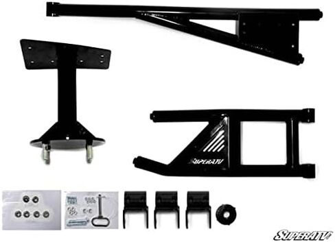 SuperAtv UTV Park Tyre Carrier متوافق مع 2016+ Honda Pioneer 1000-5/1000-5 Deluxe ، 2017+ 1000-5 Limited Edition ، بدون حفر أو لحام ، إطارات (ما يصل إلى 70 رطلاً) ، انظر Fitment ، USA Made in Kuwait