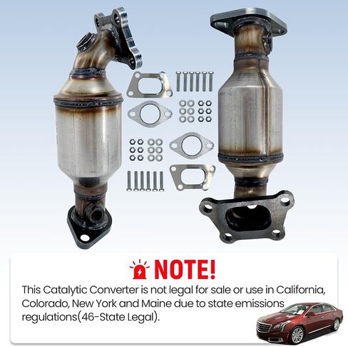 FCE048 FCE049 الأمامي اليسار واليمين المحول الحفاز مجموعة من أجل Chevy Impala 3.6L V6 2014-2019 ، ل Cadillac XTS 3.6L V6 2014-2019 Bank 1 & 2 استبدال 674-048 674-049 (COMPAINT) in Saudi Arabia