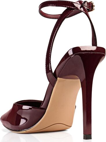 UBWDU Womens Peep Toe Heels Square Open Toe Ankle Strap Stiletto High Heel Sandals Dress Party Fashion Shoes in Saudi Arabia