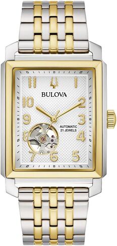 Bulova Sutton Automatic Silver Dial Two-Tone Men's Watch 98A308 in Saudi Arabia
