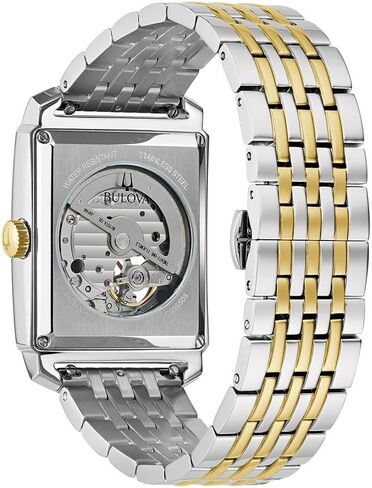Bulova Sutton Automatic Silver Dial Two-Tone Men's Watch 98A308 in Saudi Arabia