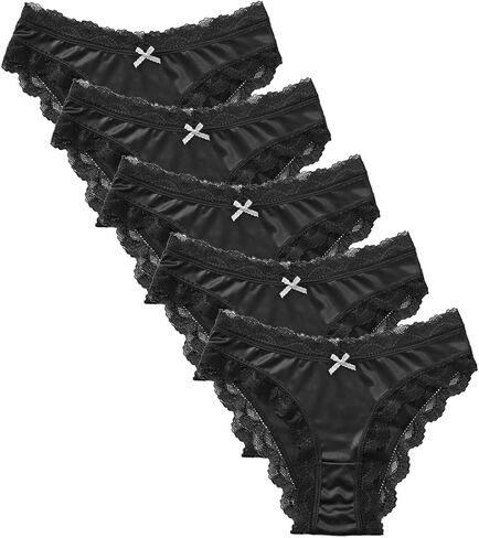 Cheeky Panties for Women Sexy Womens Lace Underwear Seamless Satin Panties Ladies No Show Breathable Hipster Panty in Saudi Arabia