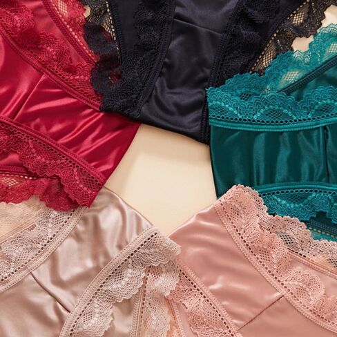 Cheeky Panties for Women Sexy Womens Lace Underwear Seamless Satin Panties Ladies No Show Breathable Hipster Panty in Saudi Arabia