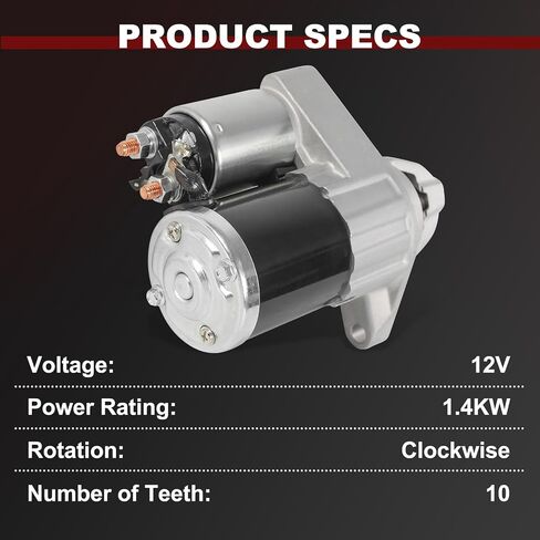 بداية متوافقة مع Dodge Dart 2013-2016 2.0L 2.4L L4 12V 1.4KW CW 10 Starter Starter استبدال# 56029681AA ، M000T39072 ، M0T39072 in Saudi Arabia