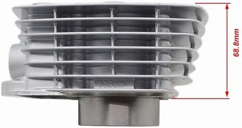 مجموعة أسطوانات الدراجات النارية 62 مم BIRE BORE 13 مم لـ CG125 125CC إلى 150CC 157FMI كتلة المحرك المعدلة (رمادي) in Saudi Arabia