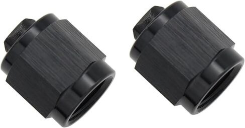 Aluminum 3AN Female Flare Cap Block Off Plug Fitting Adapter Black in Saudi Arabia
