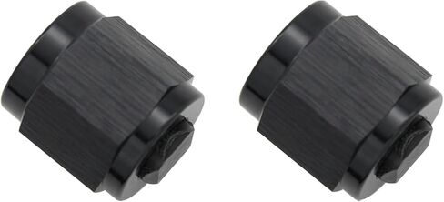 Aluminum 3AN Female Flare Cap Block Off Plug Fitting Adapter Black in Saudi Arabia
