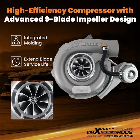 MaxPeedingRods T3 Turbo Turbocharger لـ 4/6 Cylinder 1.5L-2.5L Engine ، لـ Honda Accord Civic ، لـ BMW 318IS 323CI 323CI 325CI 325I ، in Saudi Arabia