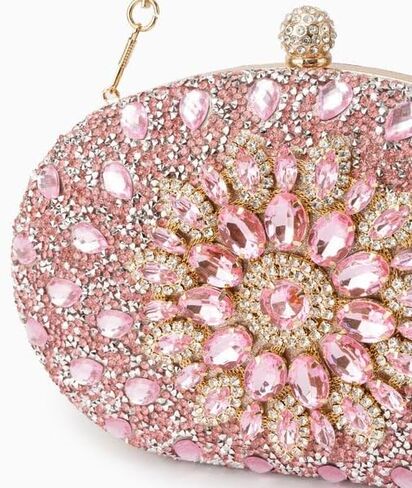 Colette Elegant Diamond Encrusted Blue Evening Clutch Bag Sparkly Purse Bride Wedding Bag in Saudi Arabia
