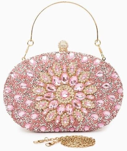 Colette Elegant Diamond Encrusted Blue Evening Clutch Bag Sparkly Purse Bride Wedding Bag in Saudi Arabia