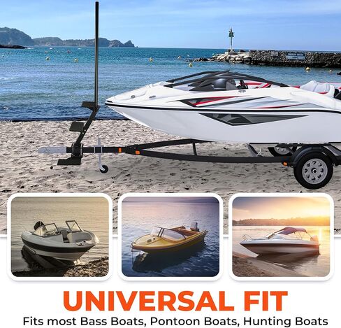 4-Step Boat Steps for Trailer with Handle,Heavy Duty Non-Slip Boat Trailer Steps Universal Fit for Bass/Pontoon Boat Trailers in Kuwait