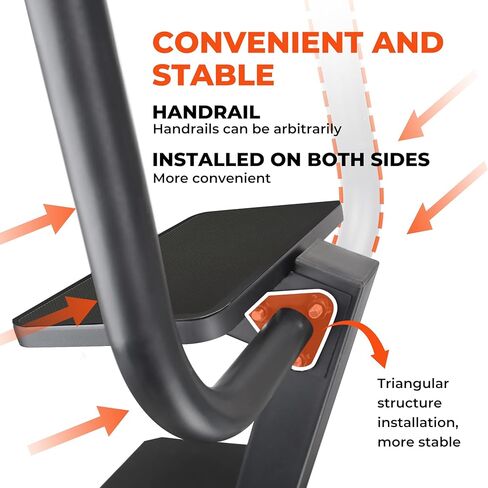 4-Step Boat Steps for Trailer with Handle,Heavy Duty Non-Slip Boat Trailer Steps Universal Fit for Bass/Pontoon Boat Trailers in Kuwait