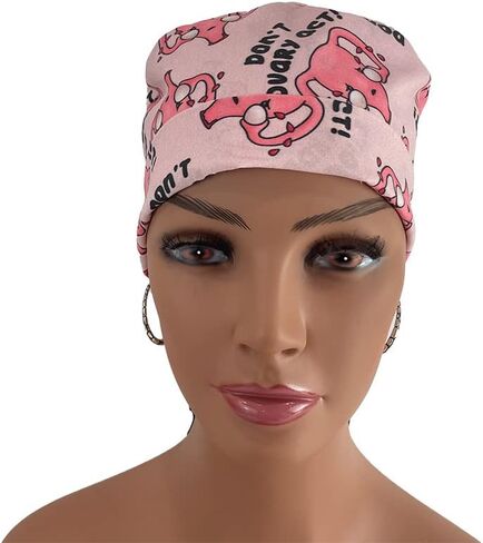Turn Up Ponytail Medical Scrub Cap – Don’t Ovary Act Ponytail Scrub Hats, Bouffant, Unisex Surgical Caps, Dr. Hats, Nurses,Women in Saudi Arabia