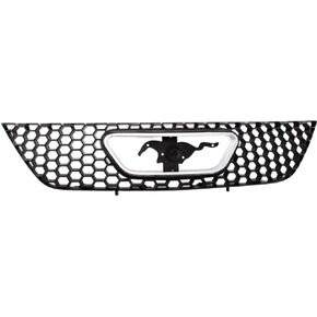 For Ford Mustang Grille Assembly 1999 00 01 02 03 2004 | Textured Black Shell & Insert | w/Chrome Emblem Opening Molding Plastic | FO1200357 | XR3Z8200AA in Saudi Arabia