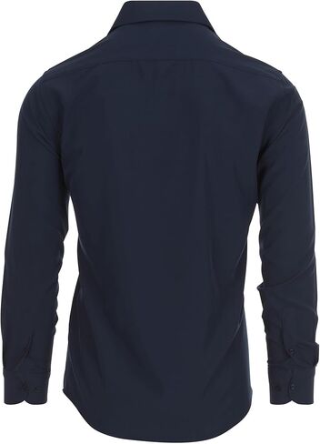 NAUTICA Slim Fit Mens Dress Shirts Long Sleeve Performance Polyester Fabric Wrinkle Free 4-Way Stretch in Saudi Arabia