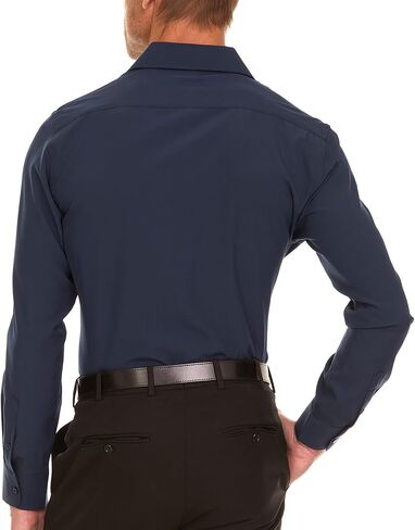 NAUTICA Slim Fit Mens Dress Shirts Long Sleeve Performance Polyester Fabric Wrinkle Free 4-Way Stretch in Saudi Arabia