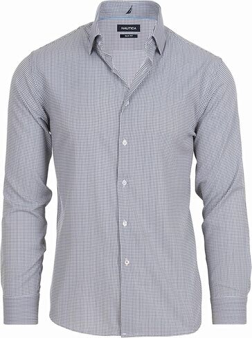 Nautica Slim Fit Mens Dress Dress Button Long Sleeve Button أسفل التجاعيد مجانًا in Saudi Arabia