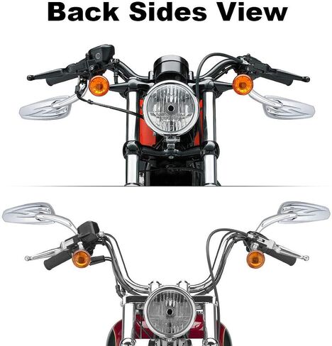 دراجة نارية TCMT 8 ملم المرايا الخلفية المناسبة ل Harley Sportster XL1200 883 Softail Fat Bob Street Bob Rider Road Road Road Glide Glide Glide Electra Glide in Kuwait