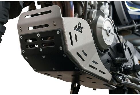 Tusk Quiet Glide Adventure Skid Plate Aluminum with UHMW Armor Silver Compatible with CF Moto Ibex 800 E/S/T 2023-2025 (Silver) in Saudi Arabia