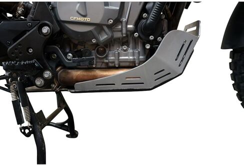 Tusk Quiet Glide Adventure Skid Plate Aluminum with UHMW Armor Silver Compatible with CF Moto Ibex 800 E/S/T 2023-2025 (Silver) in Saudi Arabia