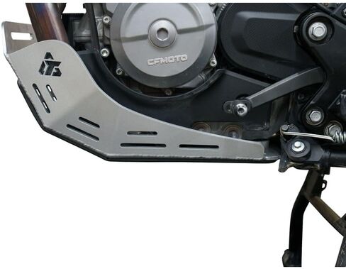 Tusk Quiet Glide Adventure Skid Plate Aluminum with UHMW Armor Silver Compatible with CF Moto Ibex 800 E/S/T 2023-2025 (Silver) in Saudi Arabia