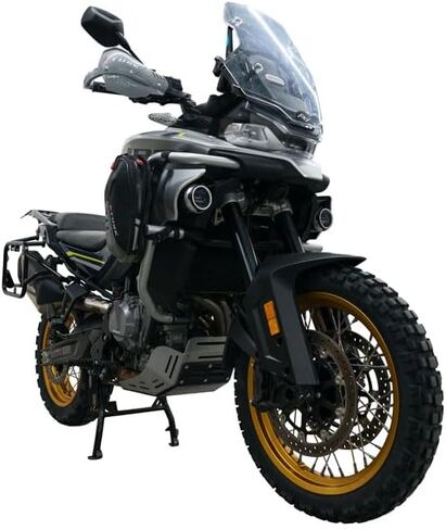 Tusk Quiet Glide Adventure Skid Plate Aluminum with UHMW Armor Silver Compatible with CF Moto Ibex 800 E/S/T 2023-2025 (Silver) in Saudi Arabia