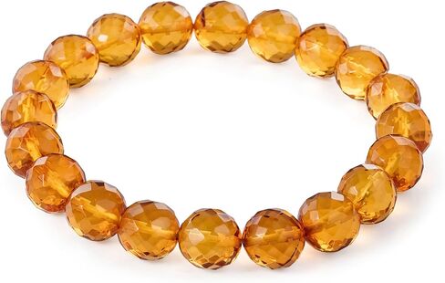 Premium Baltic Amber Bracelet for Women & Men – Handmade Beaded Stretch Bracelet in Saudi Arabia