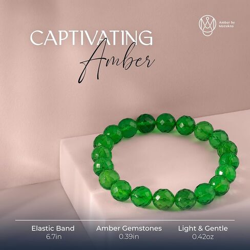 Premium Baltic Amber Bracelet for Women & Men – Handmade Beaded Stretch Bracelet in Saudi Arabia