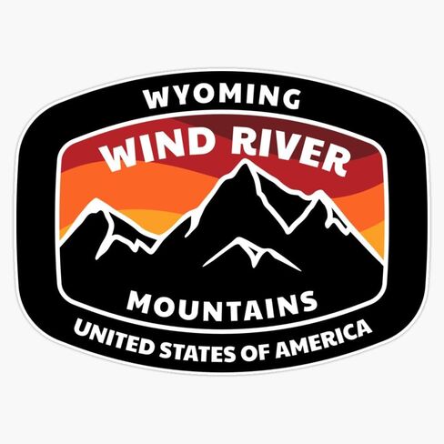 Wind River Mountains Sticker Bumper Sticker Vinyl Decal 5" in Saudi Arabia