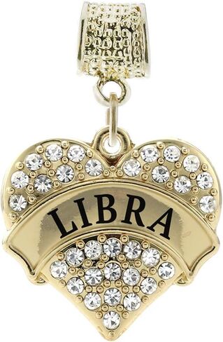 Inspired Silver - Gold Pave Heart Charm for Bracelet with Cubic Zirconia Jewelry in Saudi Arabia