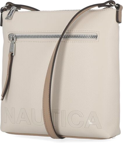 Nautica Lakeside Signature Jaquard North South Crossbody Bag, Outer Banks (Bone) in Saudi Arabia