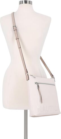 Nautica Lakeside Signature Jaquard North South Crossbody Bag, Outer Banks (Bone) in Saudi Arabia