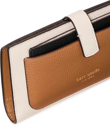 kate spade new york AVA Pebbled Leather 2 in 1 Bifold Wallet, Black in Kuwait