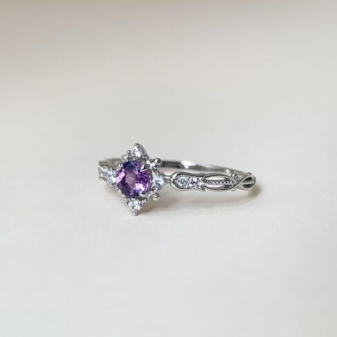 London Blue Topaz Engagement Ring for Women Created Emerald Rose Quartz Moss Agate Blue Sandstone Birthstone Wedding Anniversary Jewelry in Kuwait