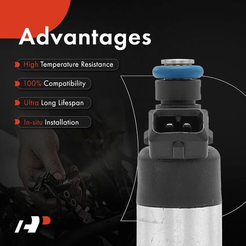 A-Premium Fuel Injectors Set of 8 Compatible with Chevrolet Camaro 1989-1992, Corvette 1989-1991 & Pontiac Firebird 1989-1992, 5.7L, Replace# 17112095, 17112285 in Saudi Arabia