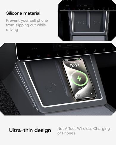 2025 Upgrade Center Console Organizer Tray for Tesla Model 3 Highland Accessories [Double Layer Space, Durable Material, Easy to Clean] Hidden Storage Case for Tesla Model 3 2025 2024-7pcs in Saudi Arabia