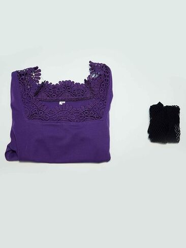haikyuu Women Nico Purple Cosplay Dress Square Neck Lace with Fishnet Stockings Halloween Daily Wear in Saudi Arabia
