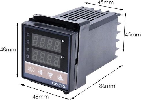 وحدة تحكم درجة حرارة PID الرقمية REX-C100 TURPHOSTAT K TYPE TYPE 0-400 ℃ Rex C100 TEMP THERMOREGULATUR in Saudi Arabia